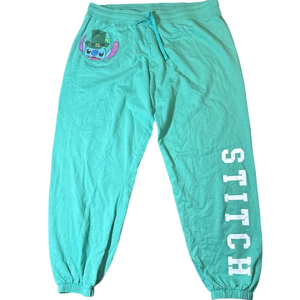 Disney St. Patrick's Day Stitch Jogging Pants  Size 1X in Green